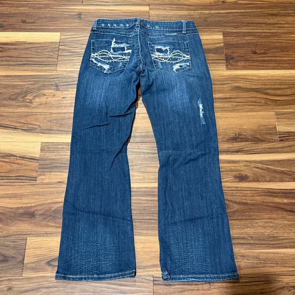 ‘Filly’ Cowgirl Tuff Dark Blue Boot Cut Jeans size 29x31